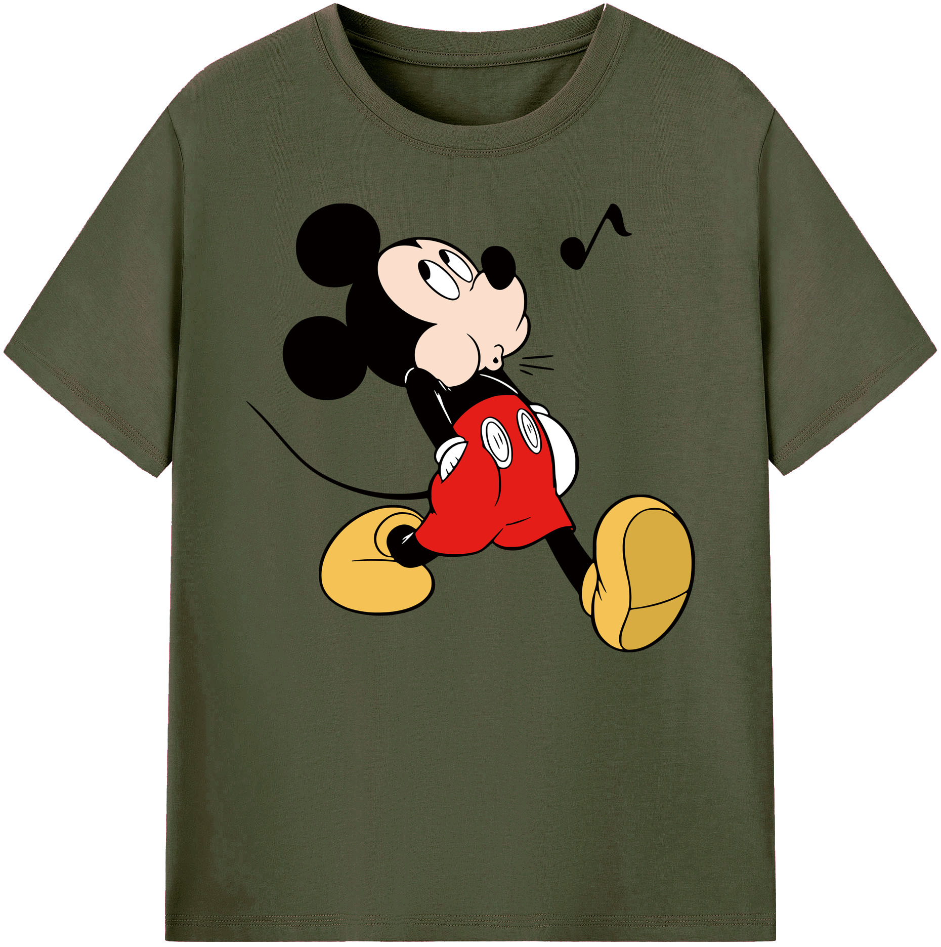 ミッキーマウス Mickey Mouse 綿100％ メンズ半袖Tシャツ｜肌触りやわらか＆通気性